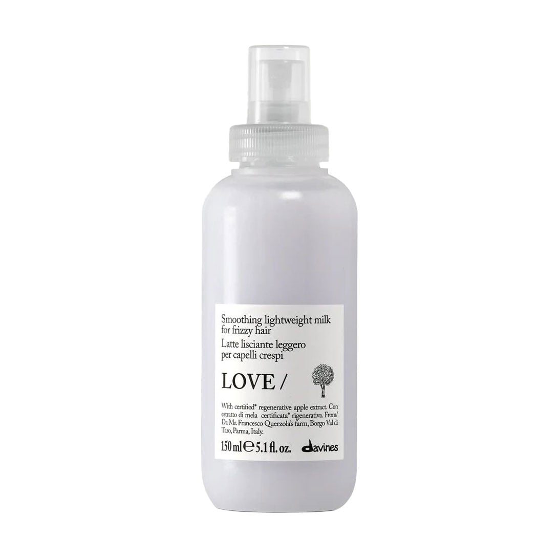 Легке молочко Davines Love Smoothing Lightweight Milk для гладкості неслухняного волосся, 150 мл
